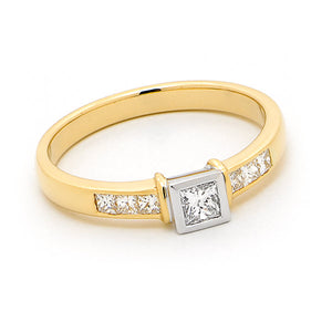 18ct YG/WG Diamond Engagement Ring