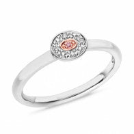 9ct WG/RG Pink Argyle Diamond and White Diamond Ring